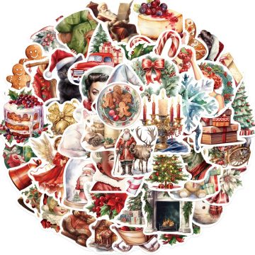 Christmas Graffiti Stickers - Waterproof Decoration Gift for Wall Notebook