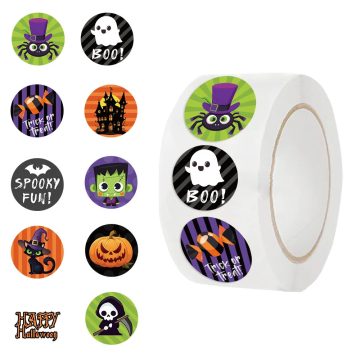 Halloween Ghost and Pumpkin Cartoon Stickers for DIY Decorations