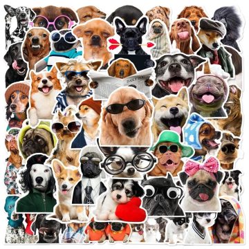 Kawaii Dog Hat PVC Stickers - Aesthetic DIY Decoration for Stationery