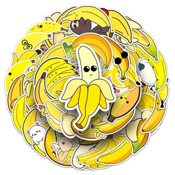 Banana Cartoon Waterproof Stickers for Skateboard, Snowboard