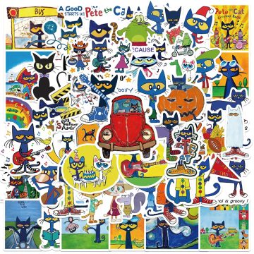 Cute Cat Stickers for Laptop, Cup, Suitcase, Guitar, DIY Decoration