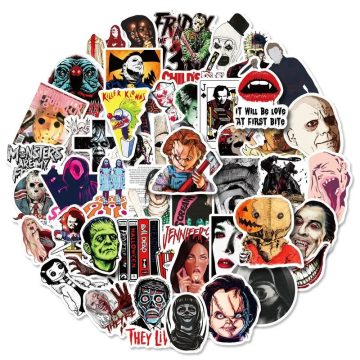 Horror Movie Stickers - Chucky, Jason, Killer Klowns Collection
