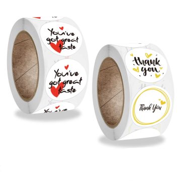 Handmade With Love Stickers for Gift Boxes and Wedding Packaging
