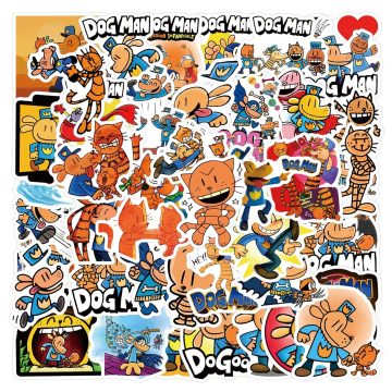 Dog Man Comics Stickers - Funny Cartoon Decals