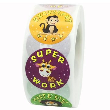 Animal Reward Stickers Roll Student Praise Work Stationery Seal