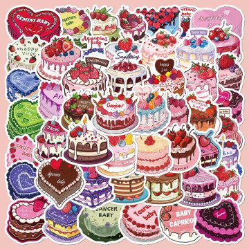 Constellation Cake Stickers for Helmet, Desktop, and Wall Decoration
