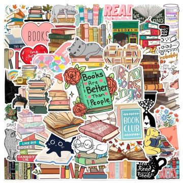 Animal Reading PVC Sticker - Children's Scrapbooking Stationery for School Decor