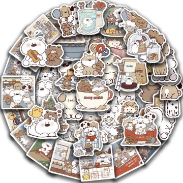 Cute Cartoon Miiiiichan Animal Stickers, Anime Style for Laptop, Water Bottle, Luggage, Notebook, Waterproof Graffiti Vinyl Decals