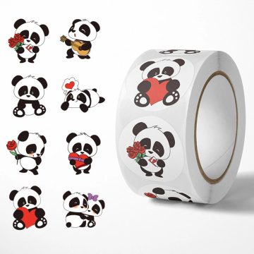 Panda Cartoon Reward Stickers Cute Gift and Stationery Labels
