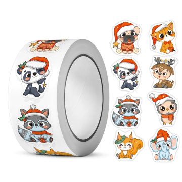 Kawaii Christmas Stickers for Packaging and Photocards