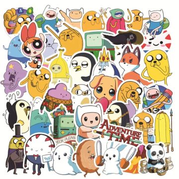Adventure Time Sticker Pack for Luggage and Water Bottles