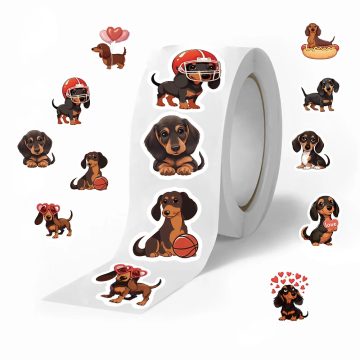 Animal Dog Roll Reward Stickers for Kids