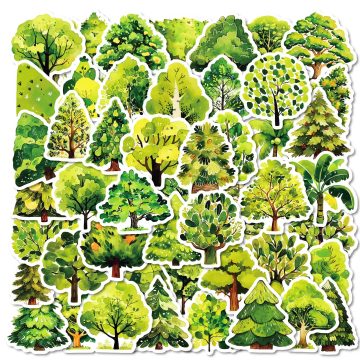 Cartoon Forest Graffiti Stickers for Helmet, Wall, Desktop Decoration
