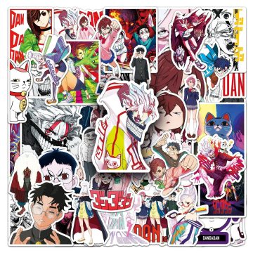 Dandadan Cartoon Stickers - Funny Monster Science Animation Graffiti for Luggage Laptop Guitar Bike Skateboard