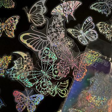 Holographic Laser Butterfly Stickers - Aesthetic Laptop & Fridge Decals