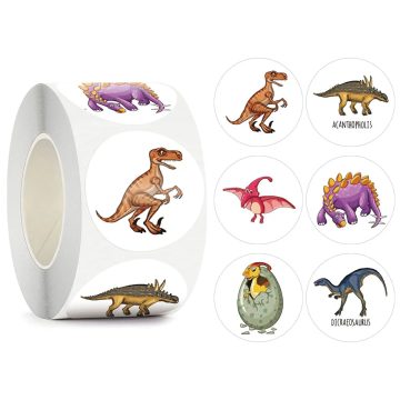 Cartoon Dinosaur Stickers Teacher Reward Labels for Kids