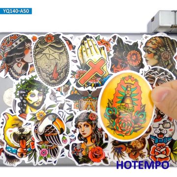 Retro Sailor Tattoo Art Stickers for Scrapbooks and Devices