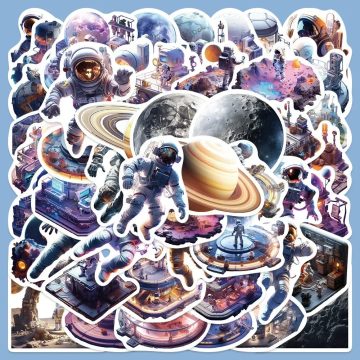 Space Astronaut Stickers for Laptop Refrigerator Phone Case Decor