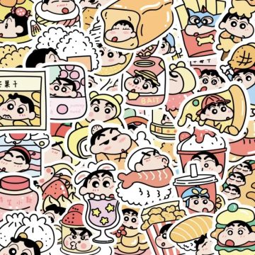 Crayon Shin Chan Stickers for Laptop, Phone, Car, Scooter, Water Bottle, Suitcase, and Refrigerator