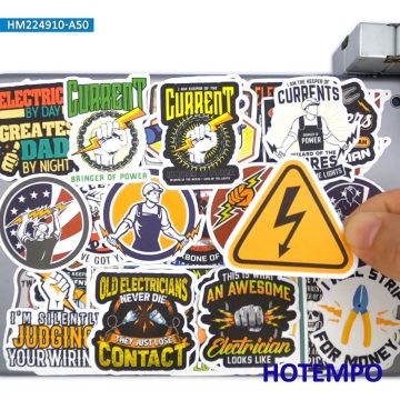 Safety Warning Worker Stickers for Helmets and Tools
