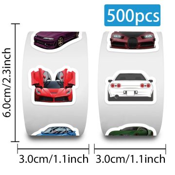 Cartoon JDM Racing Car Graffiti Stickers for Luggage Skateboard Laptop Kids Toys