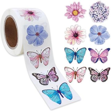 Colorful Butterfly Flower Stickers - Party Decoration Scrapbook Stationery