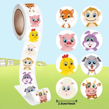 Cartoon Animal Reward Stickers - DIY Decor Notebook Fridge Gift Labels