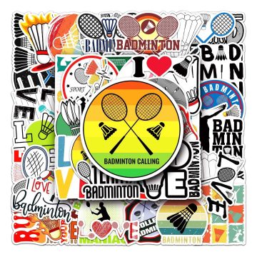 Badminton Waterproof Cartoon Vinyl Stickers