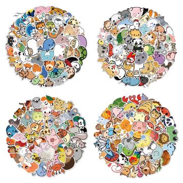 Cute Animal Stickers Waterproof for Laptop, Phone Case, Guitar, Skateboard, Notebook