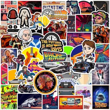 Back to the Future Waterproof Stickers for Phone, Laptop, Guitar, Skateboard, Suitcase