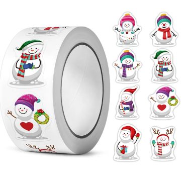 Christmas Snowman Stickers DIY Holiday Labels for Gifts and Party Decoration