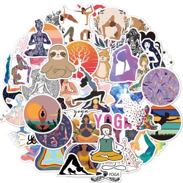 Yoga Mandala Flower Sticker Collection
