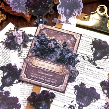 Dark PET Decorative Sticker Pack for DIY Projects