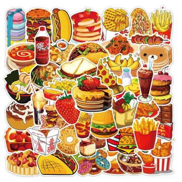 Tasty Food Meals Cartoon Sticker Pack