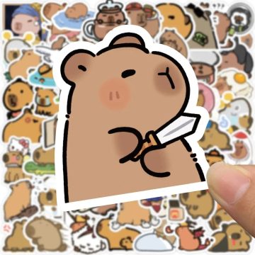Kawaii Capybara Animal Graffiti Stickers - Notebook, Laptop, Phone, Diary Decoration