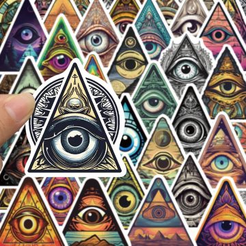 Eye of God Stickers - Cartoon Graffiti Bike Motorcycle Fridge Decals