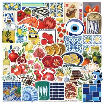 Vintage Tomato PVC Stickers - DIY School Supplies