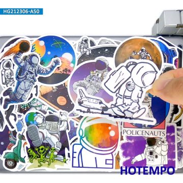 Astronaut and Space Theme Stickers for Scrapbooks and Laptops