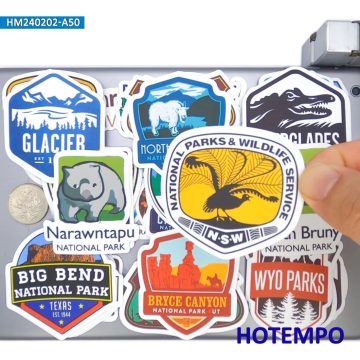 National Park Travel Poster Stickers for Journals and Gear