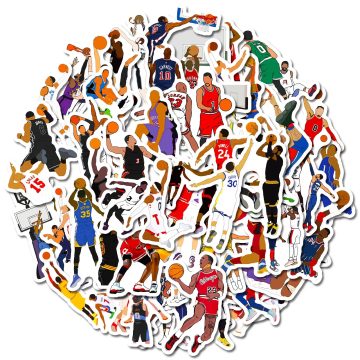 Classic Action Basketball Collection Stickers for Motorcycle, Car, Hood, Helmet, Suitcase, and Guitar
