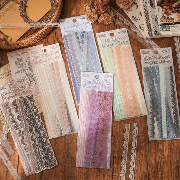 Cute Lace Scrapbooking Stickers - Aesthetic Journal Decor
