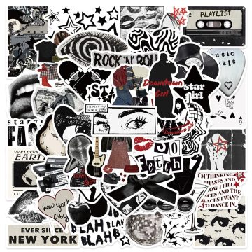 Retro Y2K Aesthetic Girl Stickers for Laptop and Diary Decor