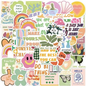 Inspiring Children's PVC Stickers - Aesthetic School Stationery Supplies