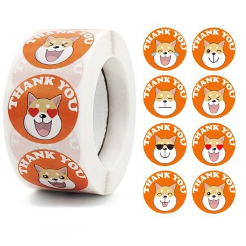 Thank You Stickers with Cartoon Cats Handmade Gift Labels for Teachers