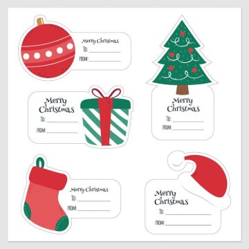 Christmas Tree Seal Stickers Multi-Use Holiday Party Labels