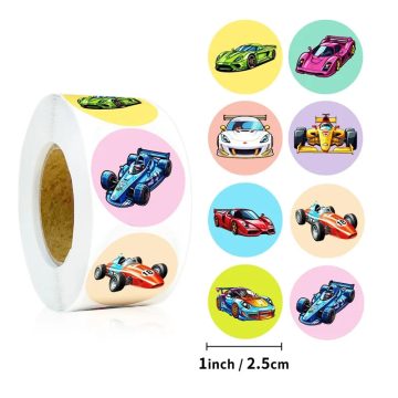 Cartoon Speed Car Stickers Thank You Sealing Stationery DIY Decor Scrapbooking