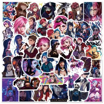 Arcane Game Cartoon Stickers - Anime Waterproof Decals for Phone Case Notebook Car