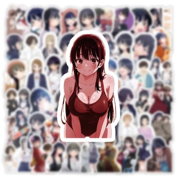 The Dangers in My Heart Anime Stickers - Waterproof Decals for Luggage Notebook Cup