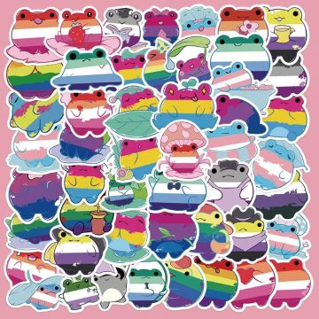 Cartoon Frog Graffiti Stickers for Helmet, Wall, DIY Decoration