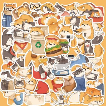 Achai Meow Graffiti Stickers for DIY Wall Decor